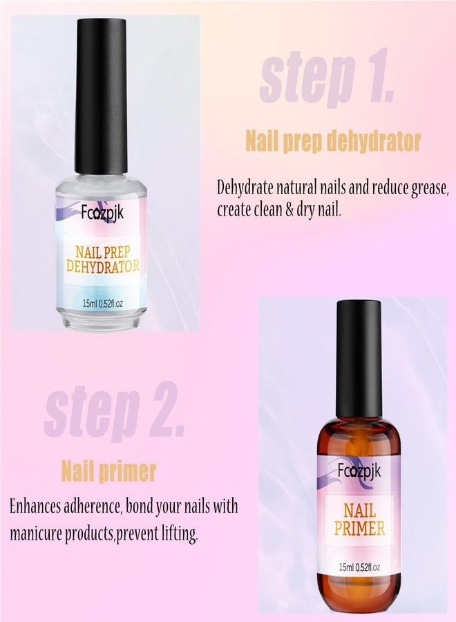 Fcozpjk Nail Dehydrator and Nail Primer with Cuticle Oil Set, Air Dry Bonding Primer for Acrylic Nails No Lift, Acid-free Prep Dehydrator, Natural Cuticle Oil for Nails, Manicure Accessories - Image 3